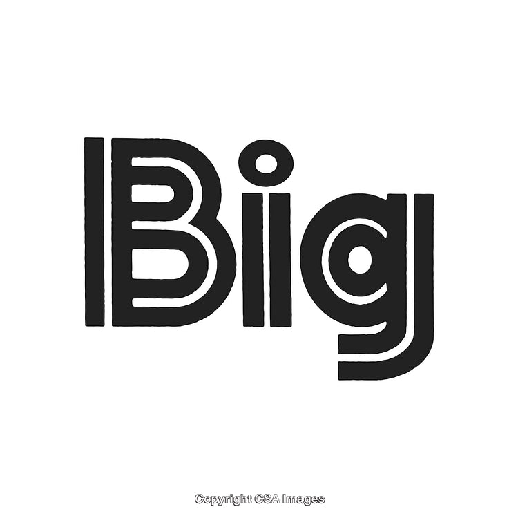 Stylized Text Displaying the Word Big in Bold Font Design