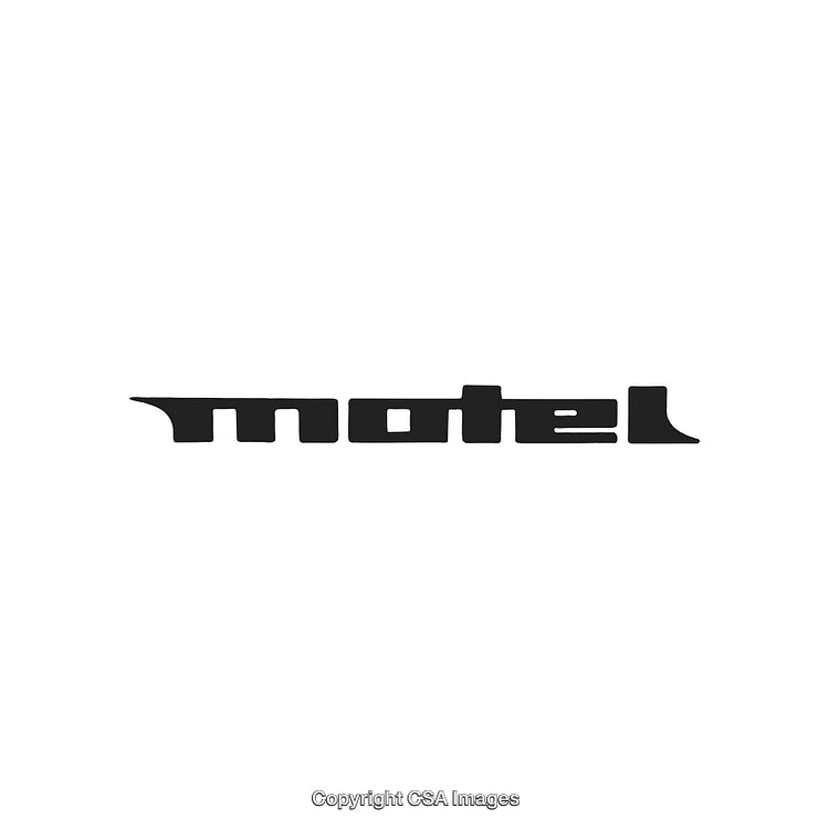 Bold Black Text Displaying the Word Motel in Distinctive Style
