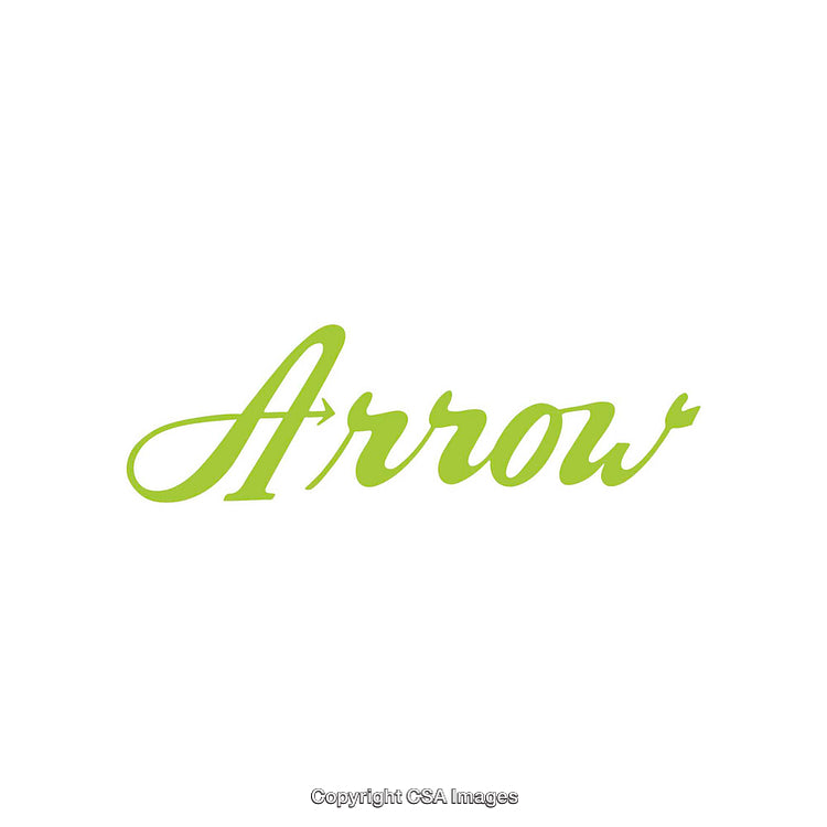 Creative Script Typography Displaying the Word Arrow in Vibrant Green Color