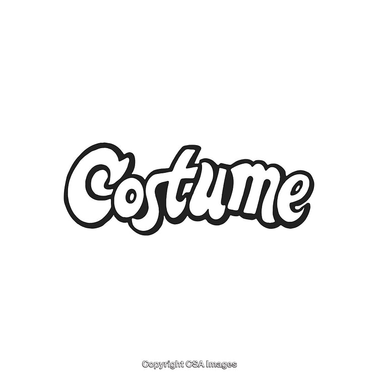 Stylish Black and White Costume Logo Design on a White Background