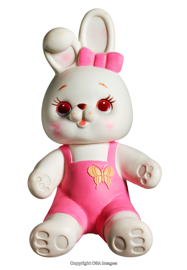 Cute Bunny Toy With Pink Outfit and Butterfly Detail