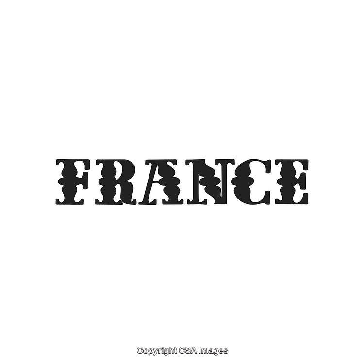 Stylized Text Design Featuring the Word 'France' in Unique Typography Style
