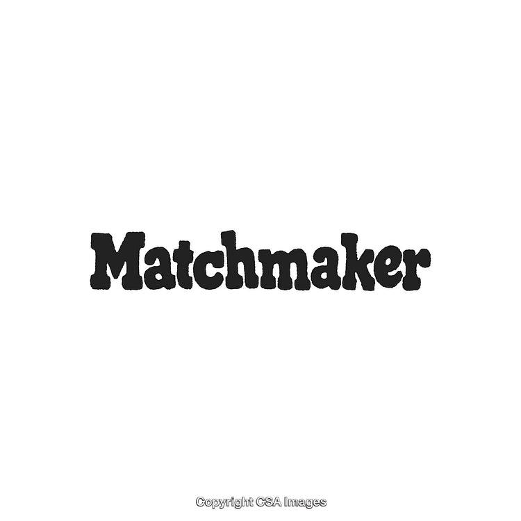 Bold Text Logo Featuring the Word Matchmaker in Retro Typography Style