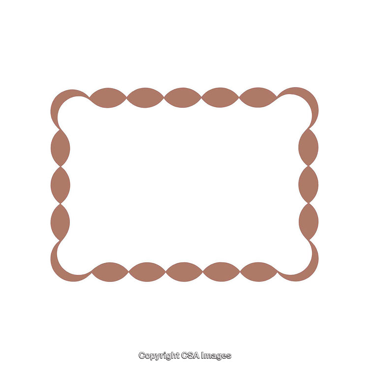 Minimal Elegant Brown Decorative Frame on a White Background