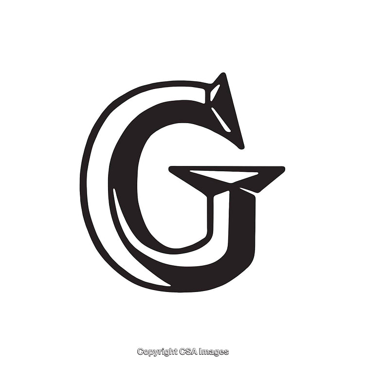 Creative Stylized Letter G Logo with Minimalistic Design Elements