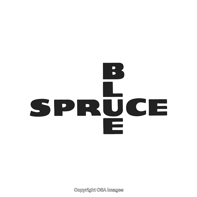 Word Layout Featuring Blue Spruce in a Crossword Text Design