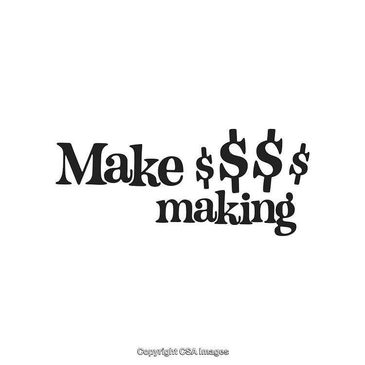 Creative Text Design Emphasizing Money Making Concept With Dollar Signs