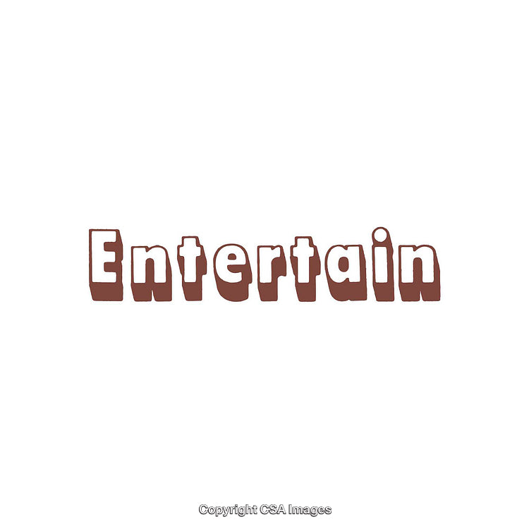 Word Art Design Featuring the Text 'Entertain' in Bold Brown Letters