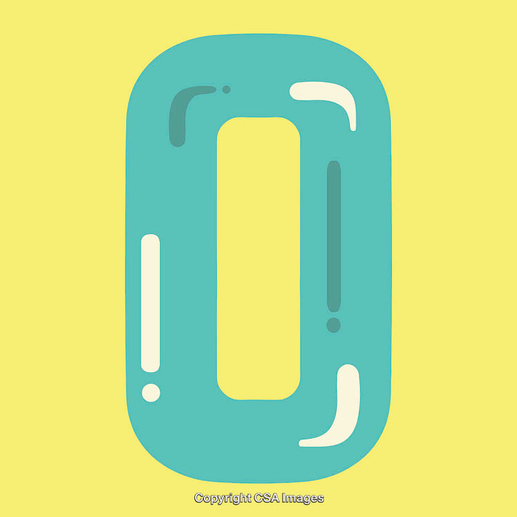 Vibrant Illustration of the Letter O on a Yellow Background