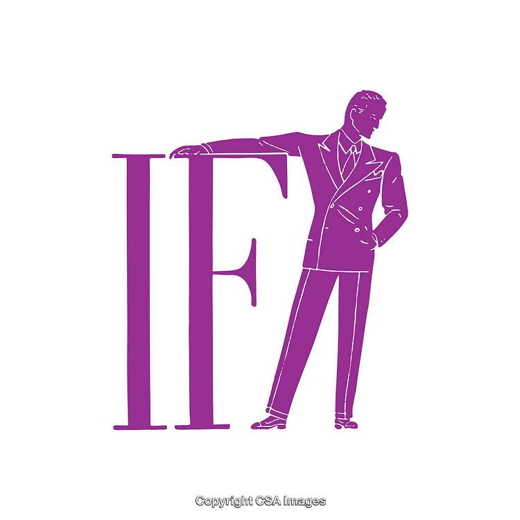 Elegant Purple Silhouette Featuring Businessman with Text Components