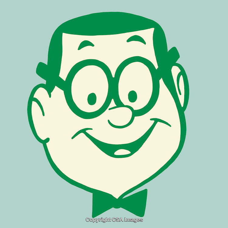 Playful Line Art Illustration of a Cheerful Face in Bold Colors