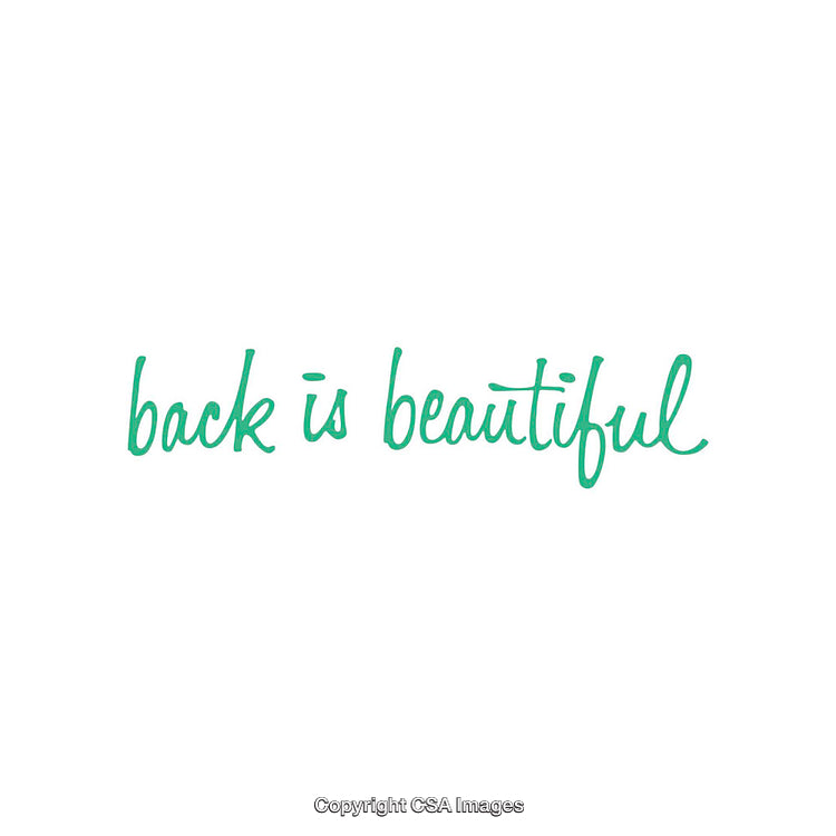 Handwritten Typography Artwork Featuring the Quote 'Back Is Beautiful'