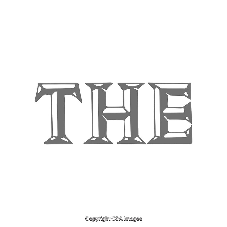 Typographic Design Featuring The Word 'The' in Bold Retro Style