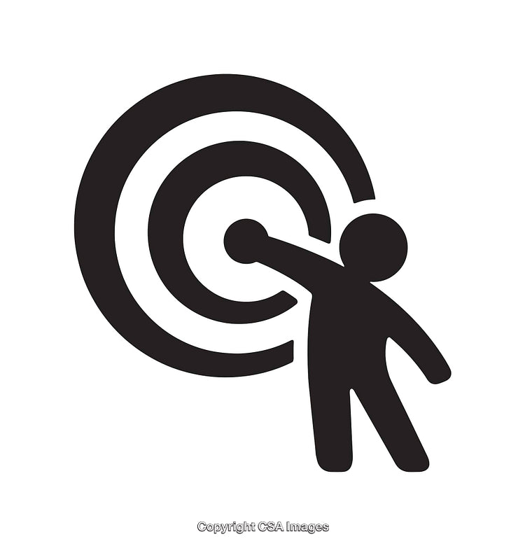 Black And White Icon Representing Success And Goal Achievement Through Action