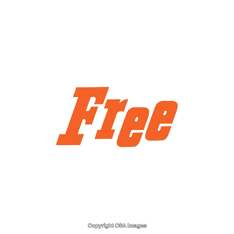 Bold Orange Free Text on Minimal White Background for Graphic Use
