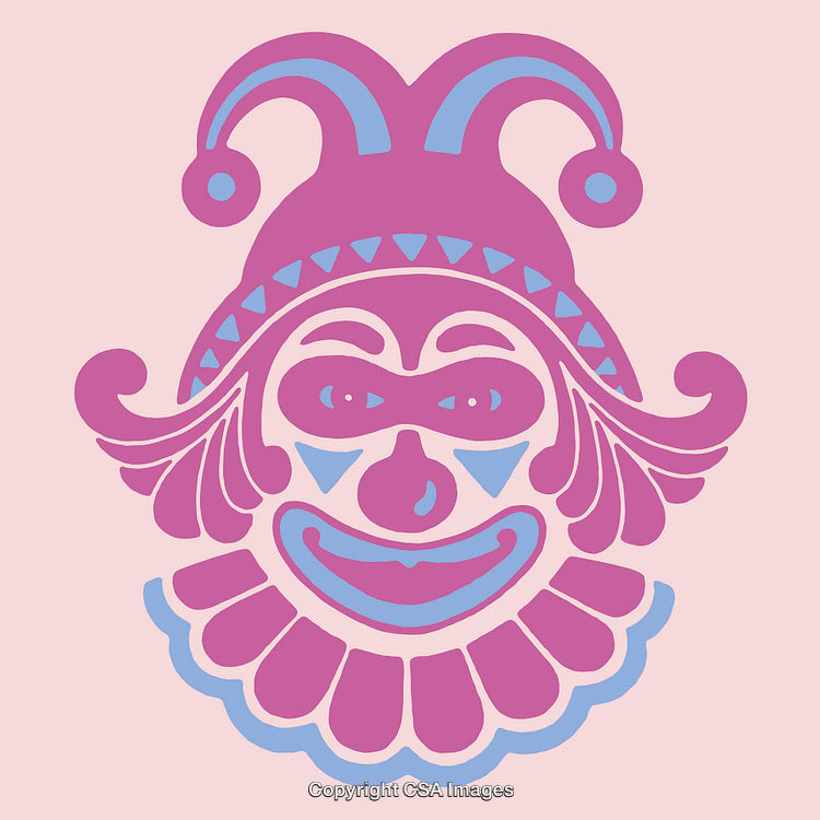 Colorful Joker Illustration Featuring Playful and Whimsical Details