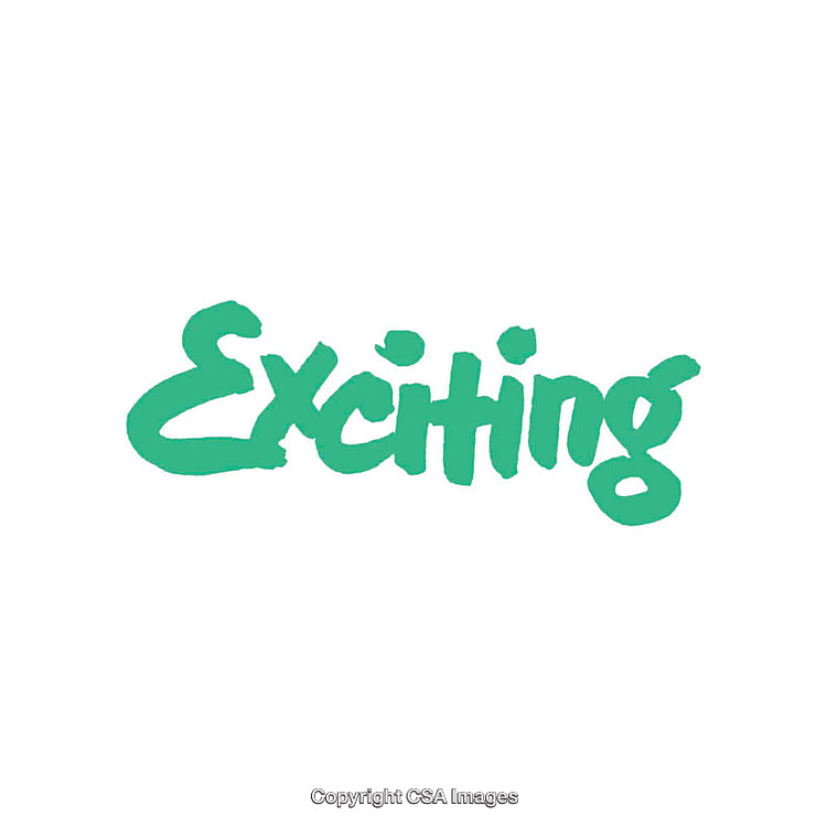 Exciting Typography in Bold Green Text on White Background