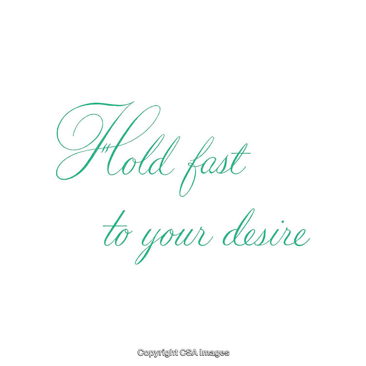 Elegant Calligraphic Quote Encouraging Strong Desire and Determination