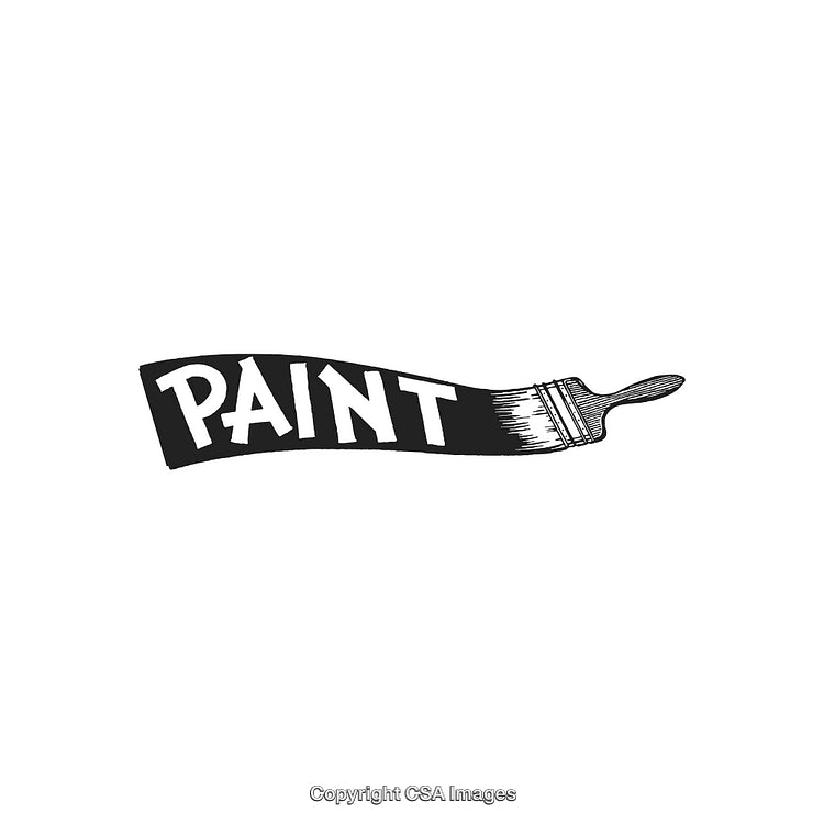 Retro Paintbrush Print Representing Painting Theme