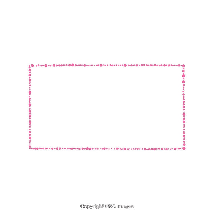 Minimal Geometric Pink Dotted Frame on White Background