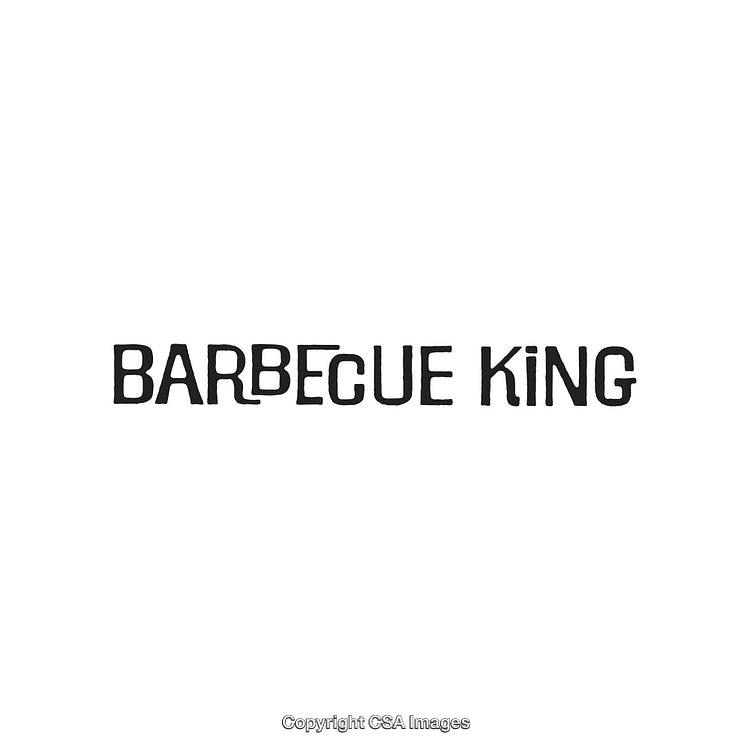 Vintage Barbecue King Logo In Black On White Background