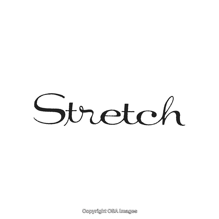Elegant Hand-Drawn Script Featuring the Word 'Stretch' in Stylish Calligraphy