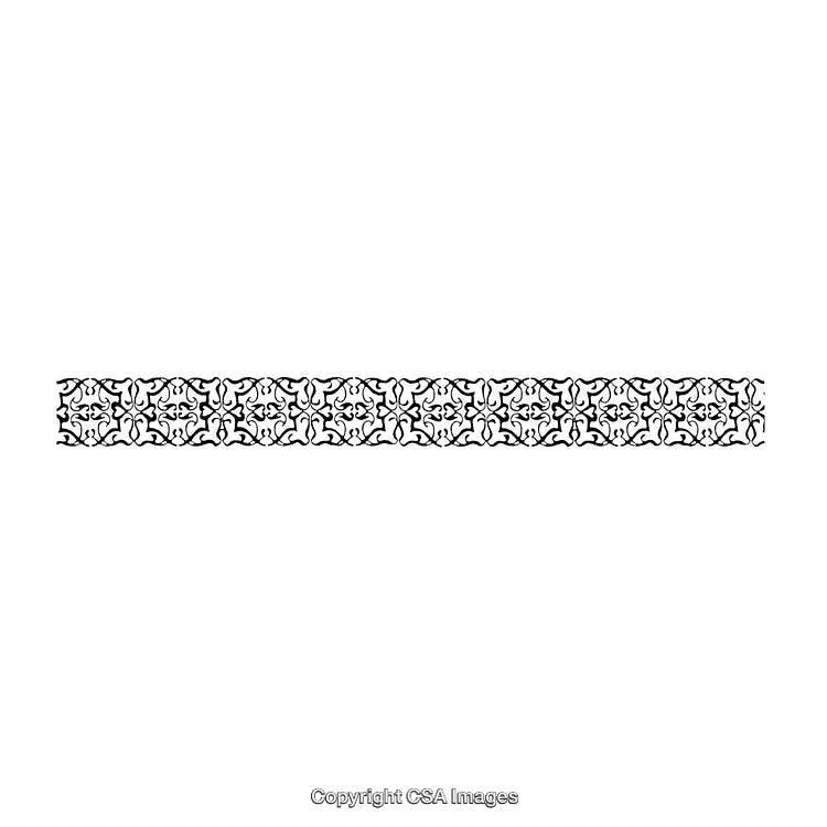Elegant Black and White Ornamental Decorative Border Design for Various Uses