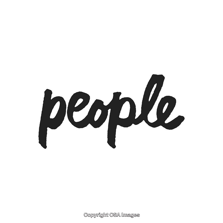Bold Handwritten Typography Artwork Featuring the Word People in Stylish Black Font