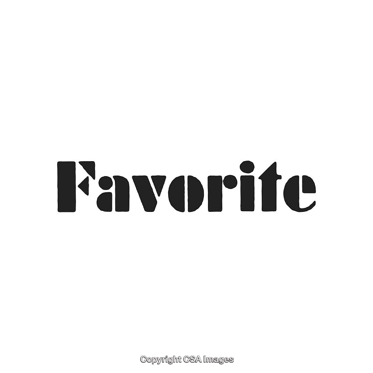 Bold Black Stencil Style Word Design Highlighting Favorite Text