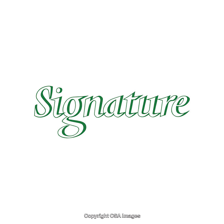 Elegant Green Signature Text on a Clean White Background