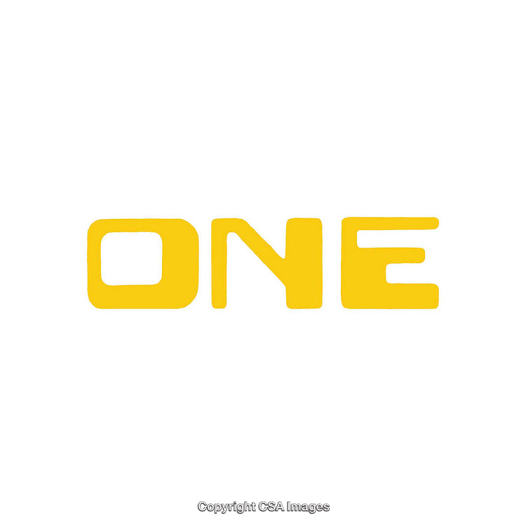 Yellow Single Word Typography on a Minimalist White Background