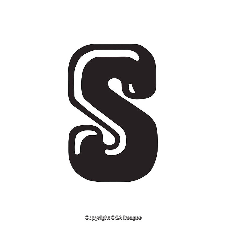 Creative Representation of the Artistic Letter S in Bold Design