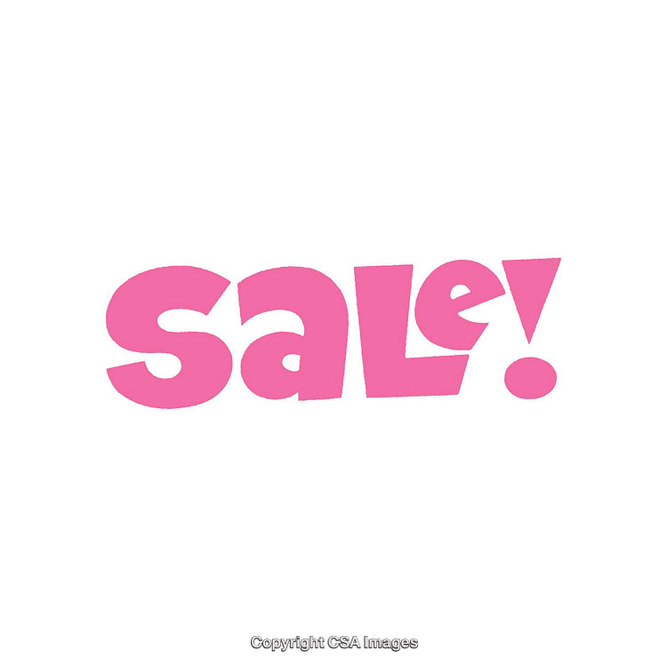 Bold Pink 'Sale!' Graphic Design With White Background for Promotions