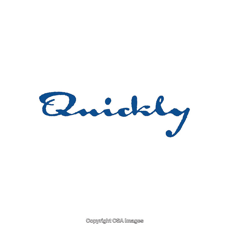 Artistic Blue Script Text on a Clean White Background