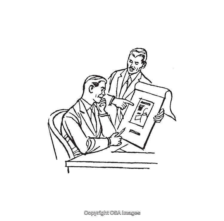 Breakdown of Ideas in a Business Presentation Illustration