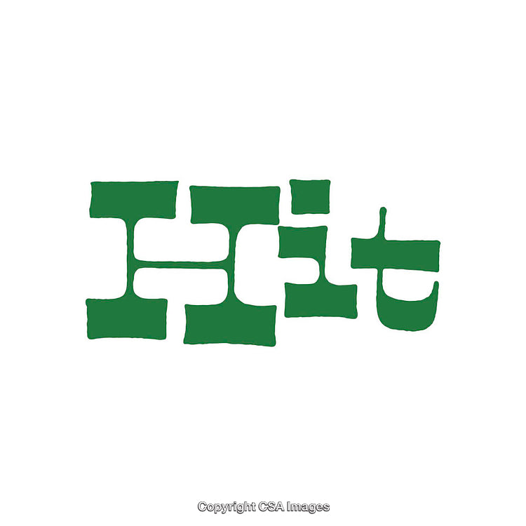 Bold Green Text Art Illustration on a White Background