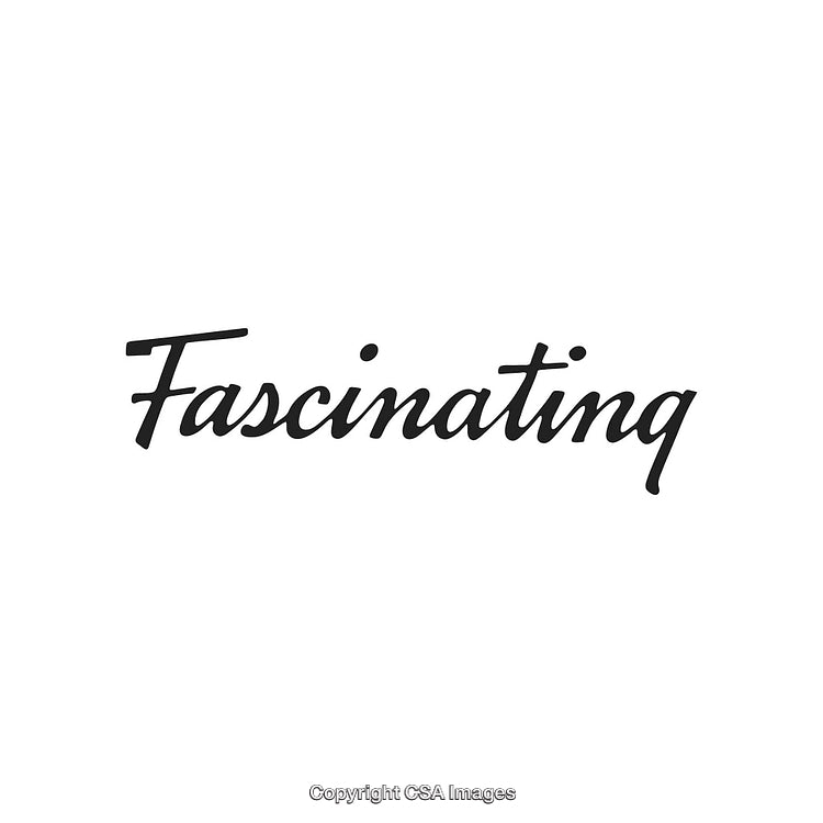 Elegant Calligraphic Text Depicting the Word 'Fascinating' in Black