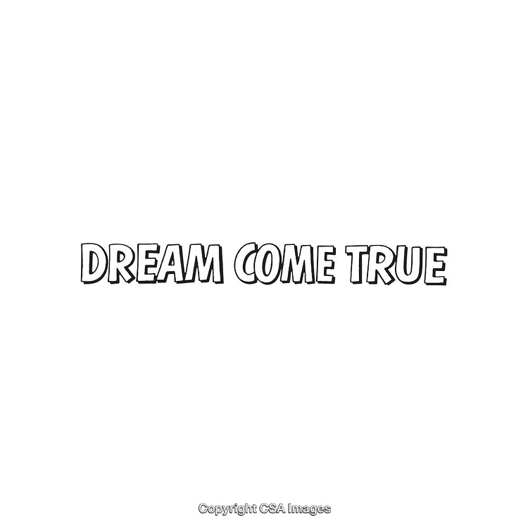 Dream Come True Inspirational Text Message with Minimalistic Style
