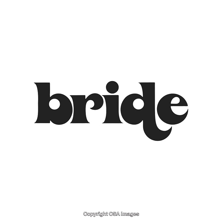 Bold Vintage-Style Typography With the Word Bride in Stylized Font