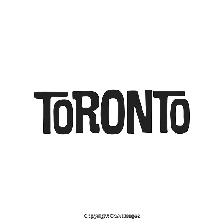 Toronto Text Logo Graphic Design With Modern Black Typography on White