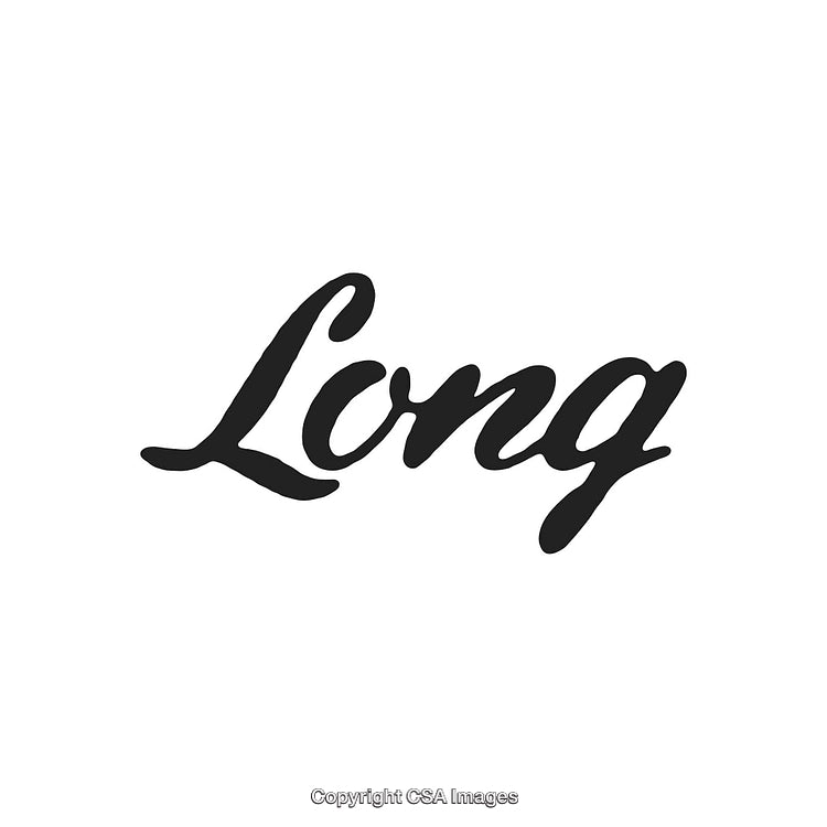 Stylized Word 'Long' in Black Script on White Background