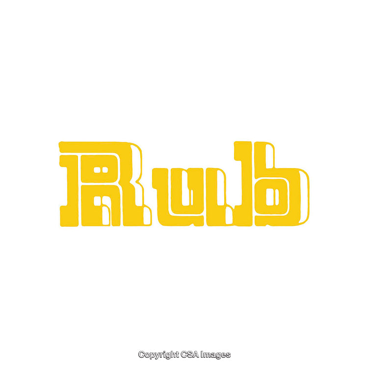 Yellow Bold Typography Design on White Background
