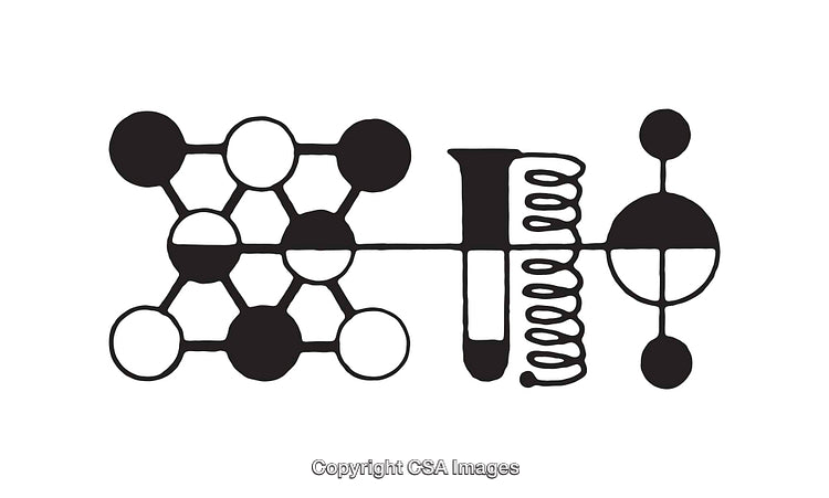 Black and White Line Art of Abstract Geometric Design