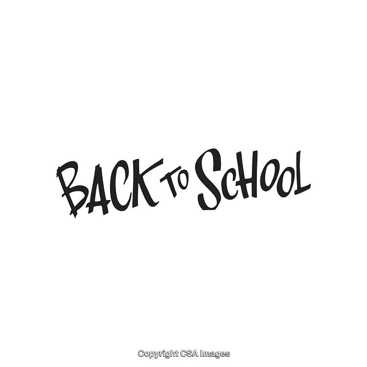 Back to School Calligraphy Featuring Handwritten Style on White Background