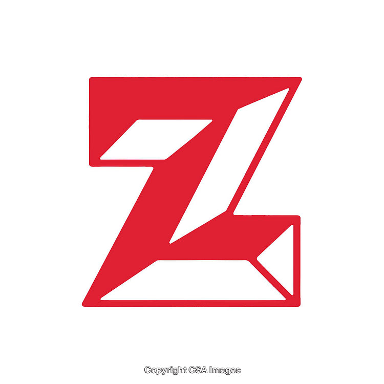 Bold Geometric Red Letter Z Icon Design