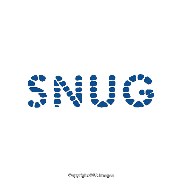Creative Blue SNUG Text Design with Unique Patterned Typography