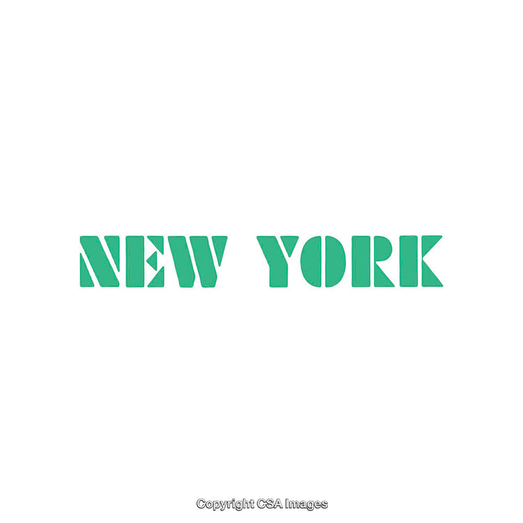 Modern Minimalist Green New York Design on White Background