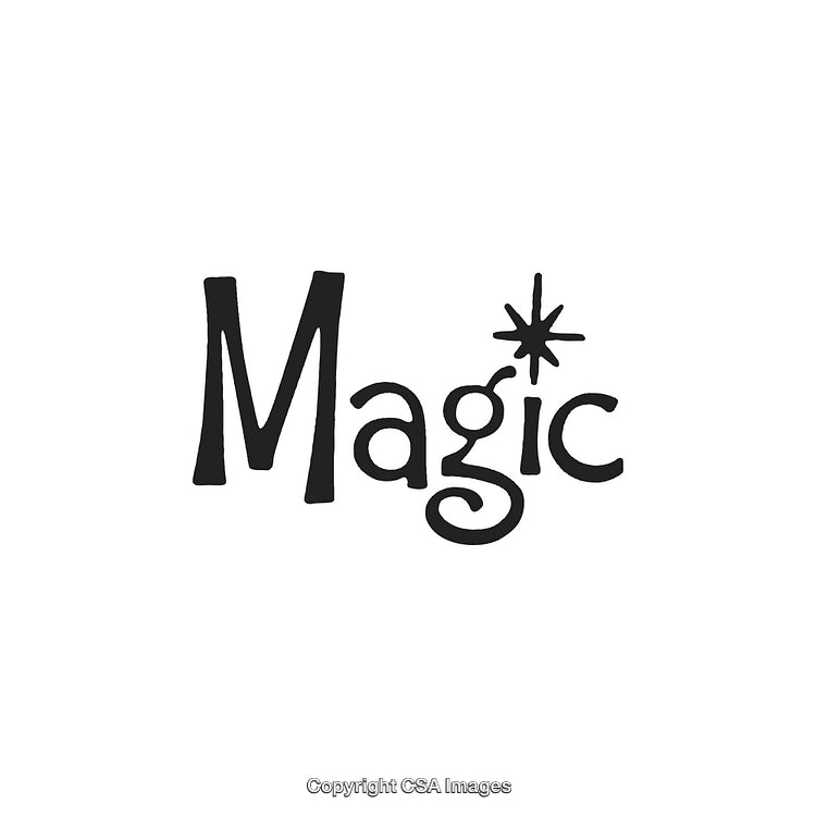 Magic Typography Design Featuring a Star Accent on a White Background