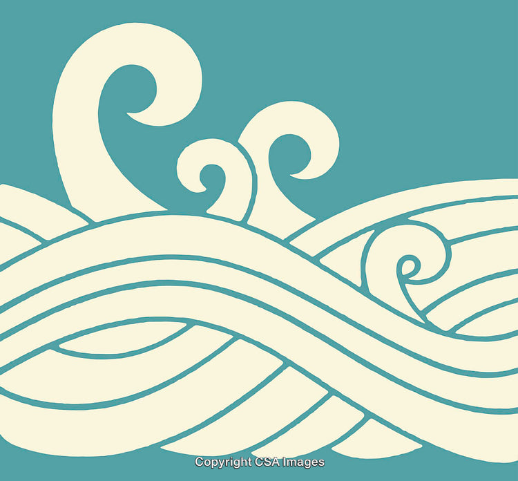 Abstract Line Art Illustration Inspired by Ocean Waves and Flowing Curves