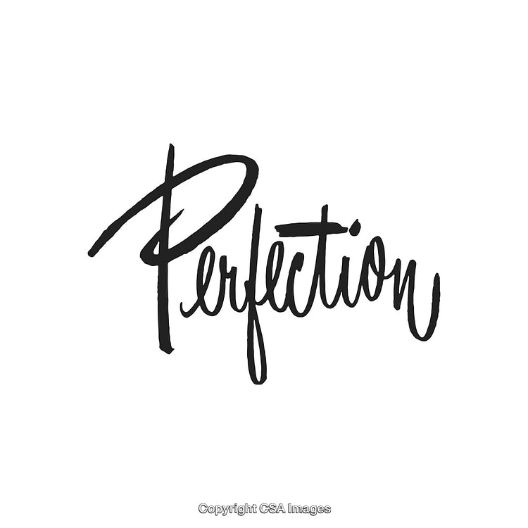 Beautiful Handwritten Calligraphy of the Word Perfection in Stylish Black Script